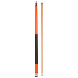 ASKA L2 2-Piece Pool Cue Stick, 58-inches Hard Rock Canadian Maple, 13mm Hard Tip (20-Ounce, Orange)
