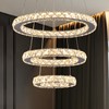WECHAET Modern Round LED Chandeliers for Dining Room Light Fixture,