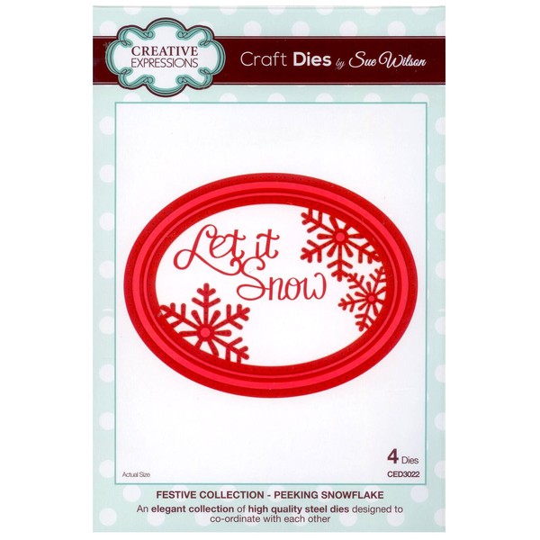 Craft Die CED3022 Sue Wilson Festive Collection - Peeking Snowflake