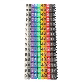 WGFOIP Wire Numbering Marker C Shape Cable Marker Tube On Plastic Cable Label Tube MultiType Energy Saving for Fix Cables (150PCS KCM-1.5MM 1.5 Square)
