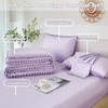 PERFEMET 5 Pcs Girls Lavender Comforter Sets Full Boho Pom