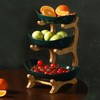AYUCIA 3 Tier Fruit Bowl for Kitchen Counter - Ceramic