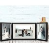 TOFOREVO Three Picture Frame 4x6 and 5x7 Wooden Hinged Folding