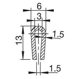 V7 SMI Edge Protection Profile EPDM Cellular Rubber Frame 3 mm Edge Protection for Windows, Sheet Metal and Much More Easy to Install Dimensions: 13 x 6 mm (5 m)