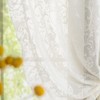 TUDECO Lace Curtains 96 Inches Long - Antique Floral Sheer