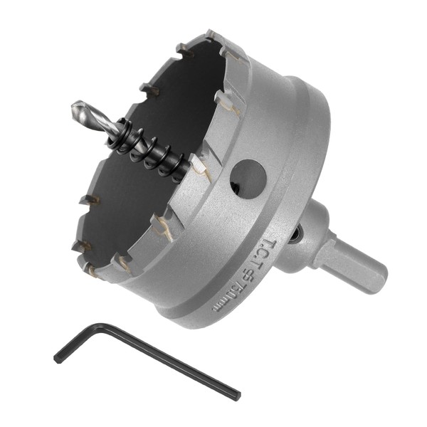 CoCud Hole Saw, 75mm Cutting Diameter, Carbide Tipped Tooth Hole