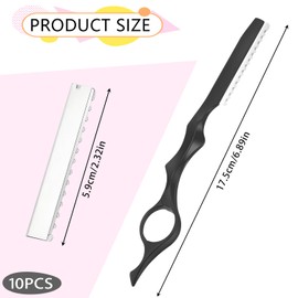 ARWIG Safety Razor for Hair Cutting | Interchangeable Feather Razor Blades | Stainless Steel Razor | Hairdressing Razor for Salon & Home (Black)
