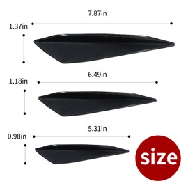 6 Pcs Car Spoiler Canards Kit,Automobile Front Bumper Lip Splitter Exterior Soft Rubber Decorative Stickers for Stylish Modification (Glossy Black)