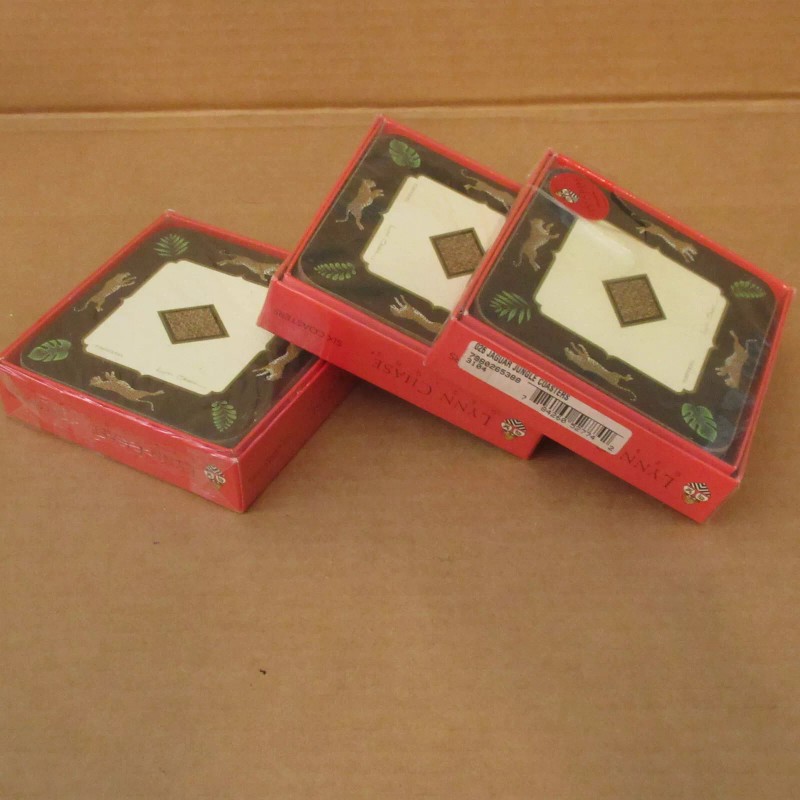 Pimpernel Vtg NOS Lynn Chase JAGUAR JUNGLE 4" Drink Barware