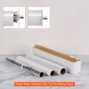 sourcing map 14"x2.6" Plastic Wrap Dispenser with Cutter and Magnetic