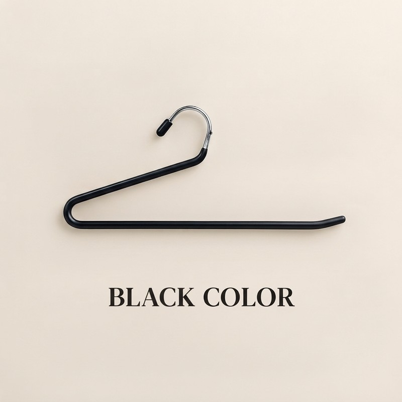 Pants Hangers 10 Pack, Space-Saving Open-End Metal Trouser Hangers with