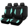 CAR PASS Mint Leather Seat Covers Full Set-Universal Quilting Cute