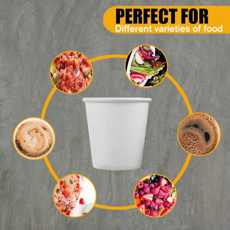 Smygoods White Paper Hot Cups, Paper Hot Cups with Lids,