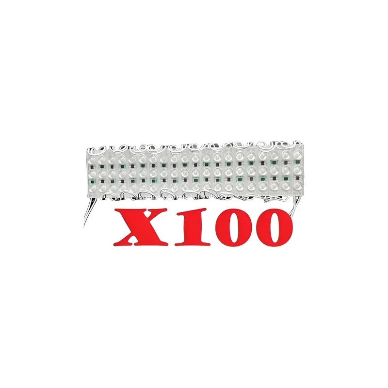 100 Pz Modulo 3 Leds 2835 110v220v Ip65 Luz Bca