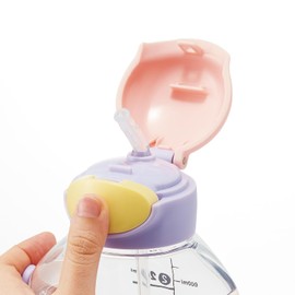 Skater PDSH8DX One Push Straw Bottle with Shoulder Belt, 27.5 fl oz (780 ml), Snoopy 80's Cafe