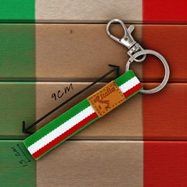 BDM Italy Flag Bracelet, Men and Women, Italian Flag and Leather, Elastic and Washable. 18-20cm