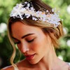 Catery Starfish Bridal Headband Pearl Hair Vine Beach Wedding Hair