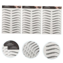 FOMIYES 6sheets Hair-like Eyebrow Stencils Thin Brow Reusable Eyebrow Transfer Stickers