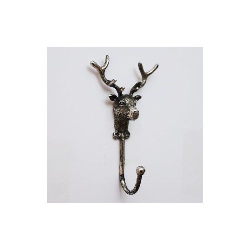 Metal Single Vintage Bear, Fox, Reindeer Stag Head Wall Coat