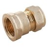 Compression x BSP Female Iron Adaptor Coupler Brass Fitting Choose Size - Please Check Size Chart Photo Concerning BSP Sizes (15mm x 3/8")