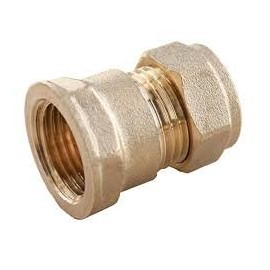 Compression x BSP Female Iron Adaptor Coupler Brass Fitting Choose Size - Please Check Size Chart Photo Concerning BSP Sizes (15mm x 3/8")