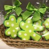 Shamrock Cookies- 6 Decorated Shortbread St Patricks Day Individually Wrapped