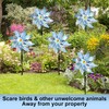 Pigeon Deterrent 4 Windmills+6 Reflective Bird Deterrent Rods+12 Reflective Discs