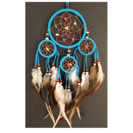 BRILLIANT GIFTS LOVELY BLUE DREAM CATCHER BOYS GIRLS BEDROOM NURSERY DECORATION KIDS DREAMCATCHER
