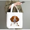 AdriLeo Kooiker Nederlandse Kooikerhondje Shopping Bag, White with photographic print