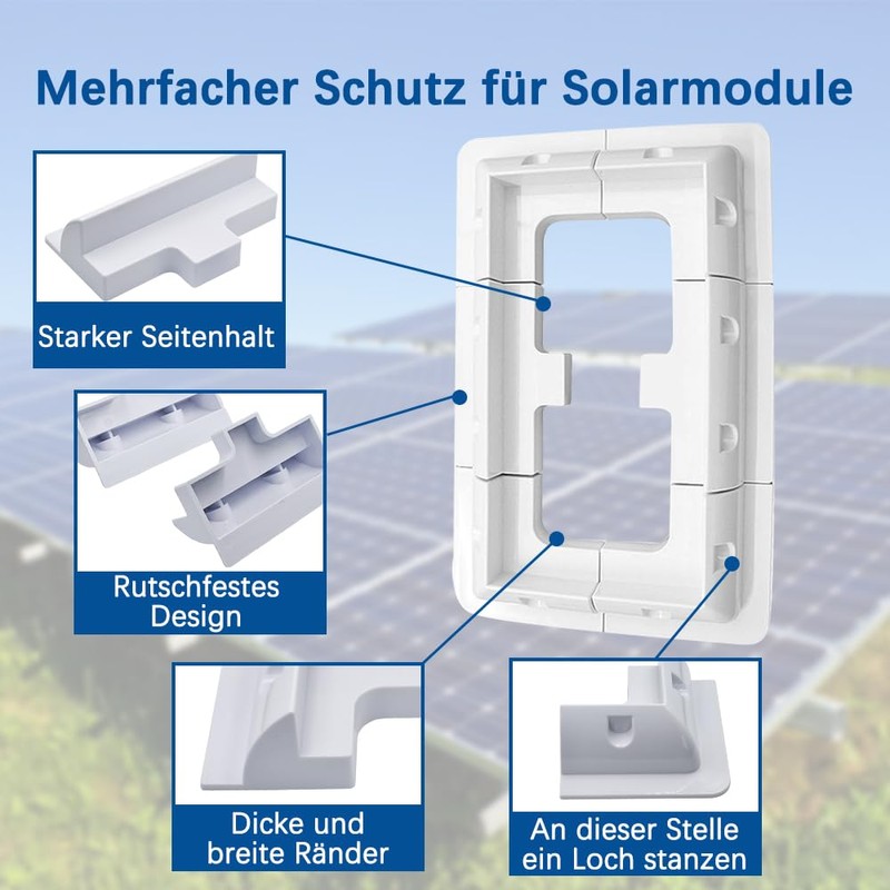 Slocable Solar Panel Brackets, Pack of 4 ABS Solar Panel