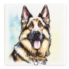 Art of Arora 2956 German Shepherd Ceramic Coaster 10 x