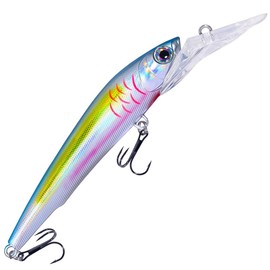 Minnow Fishing Lures Hard Baits with Hook Sinking Jerk Baits for Bass Fishing for Trout Pike Bass 24cm /95g (2)