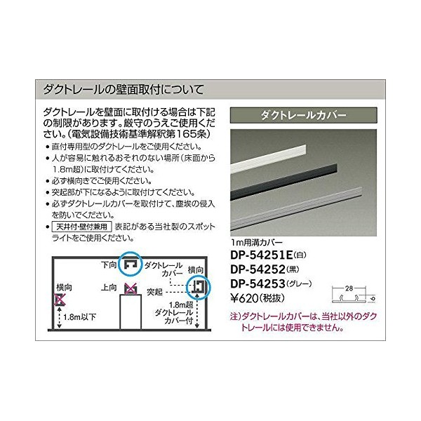 DAIKO DP-54253 Duct Rail Groove Cover, Gray