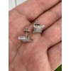 Mens Real 925 Sterling Silver Iced Diamond HipHop Square Kite