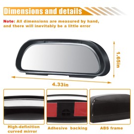 2PCS Blind Spot Car Mirror, Adjustable Blindspot Rear View Mirror, HD Glass Car Convex Wide Angle Mirror, Auto Auxiliary Side Mirror Universal for Car Truck SUV