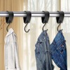 UOCAI Pack of 10 Black S-Hooks Shape, Hooks for Clothes