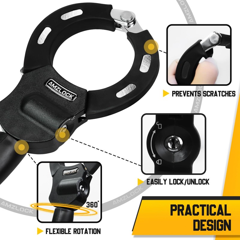 Electric Scooter Lock Anti Theft, Scooter Accessories, Heavy Duty 5/16"