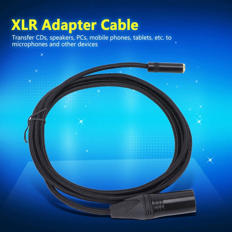 3.5mm Female to 3 Pin XLR Male Cable 24K Gold
