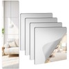 KBPNO 4 Pack Self Adhesive Acrylic Mirror, 8 x 8