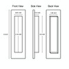 Flush Pull Barn Door Handle (2 Pack) 6" Black |