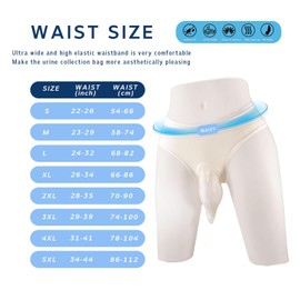 UrinEbhq Urine Collector for Women Travel Urinals Comfortable and Breathable Hidden Type Catheter Bags Standing Use (Female-White-L)