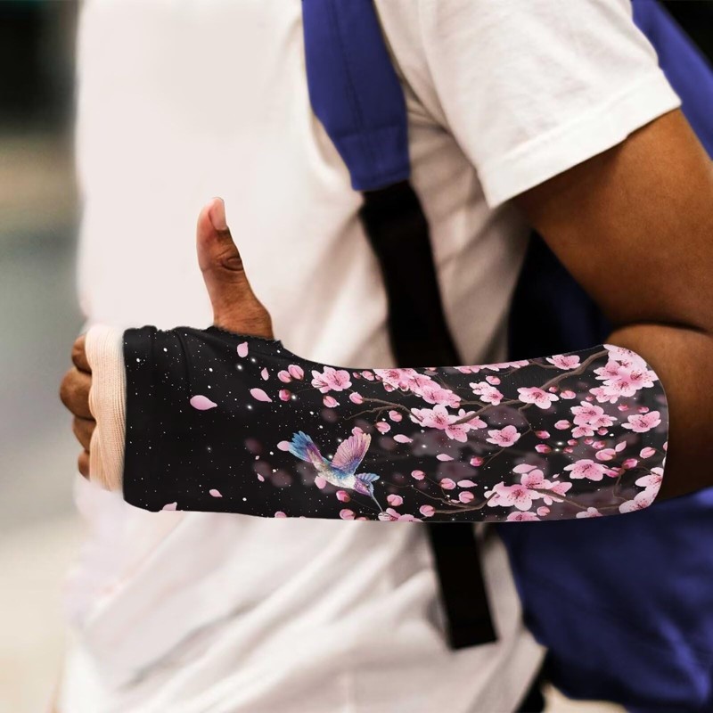 Luarisgur Arm Cast Cover Cherry Blossoms Cast Scratcher for Arm