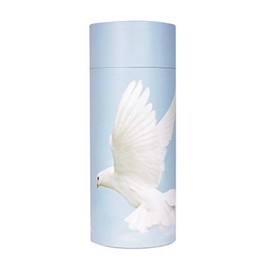 Scattering Ashes Urn, Eco-friendly Biodegradable Cremation Urn Scatter Tube (Flying Dove Small For Child/Pet/Part Ashes)
