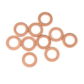 X AUTOHAUX Copper Disc Flat Sealing Ring for Cars 10 x 16 x 1.5 mm Pack of 10