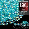 BELLEBOOST 1500pcs 6mm Resin Rhinestones Bulk, Transparent Lake Blue AB