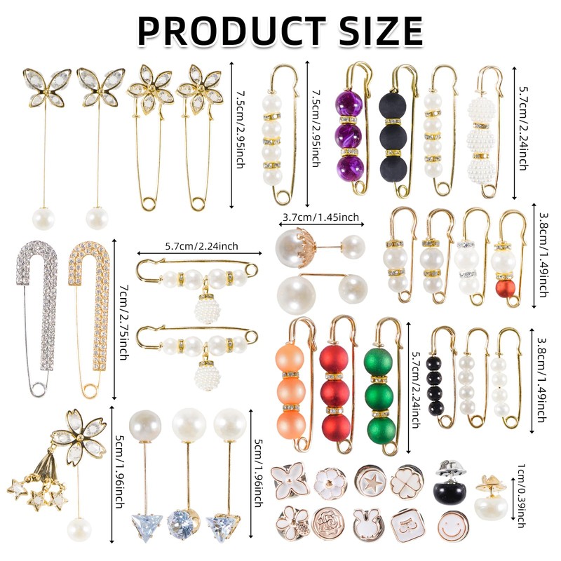 KRUCE 2 Pack Charms for Socks,Brooches and Pins for Women