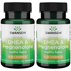Swanson Dhea and Pregnenolone Complex 60 Veg Capsules (2 Pack)