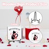 YSTEP Valentine’s Decor, 5x5 Inch Wooden Plaque with Iron Stand,