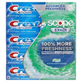 Crest Complete Advanced Flavoridetoothpaste 5 Pack 8.2 Oz Net Wt 41 Oz,, ()