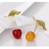 Creative Cherry Brooches for Women Enamel Cherry Fruits Wedding Casual